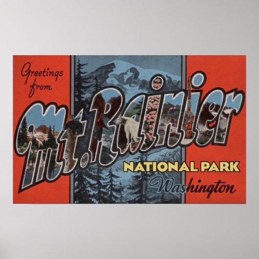 State Park Mt. Rainier, Washington Poster (Voorkant)