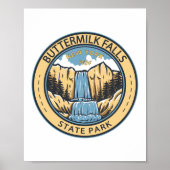 State Park New York Badge Herfsten Poster (Voorkant)