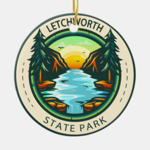 State Park New York Badge Keramisch Ornament