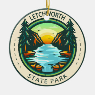 State Park New York Badge Keramisch Ornament