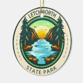 State Park New York Badge Keramisch Ornament (Links)