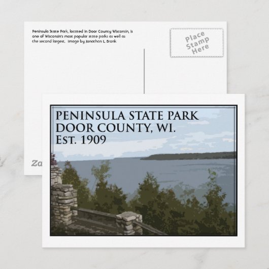 State Park Peninsula Briefkaart (Voorkant / Achterkant)