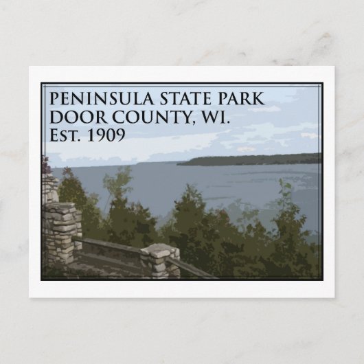 State Park Peninsula Briefkaart (Voorkant)
