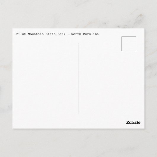 State Park Pilot Mountain NC | na de regenboog van Briefkaart (Achterkant)