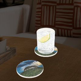 State Park Pilot Mountain NC | na de regenboog van Zandsteen Onderzetter