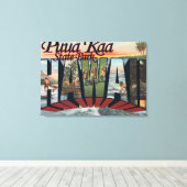 State Park Puua Kaa, Hawaii - Large Letter Scene Canvas Afdruk (Insitu (Houten vloer))