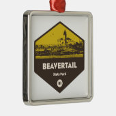State Park Rhode Island Metalen Ornament (Rechts)