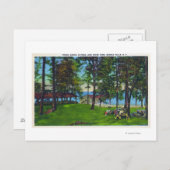 State Park Scene bij het meer Cayuga Briefkaart (Voorkant / Achterkant)