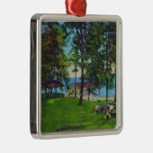 State Park Scene bij het meer Cayuga Metalen Ornament (Rechts)
