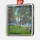 State Park Scene bij het meer Cayuga Metalen Ornament (Links)