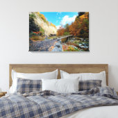 State Park Taughannock Herfsten Canvas Afdruk (Insitu (Slaapkamer))