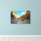 State Park Taughannock Herfsten Canvas Afdruk (Insitu (Houten vloer))