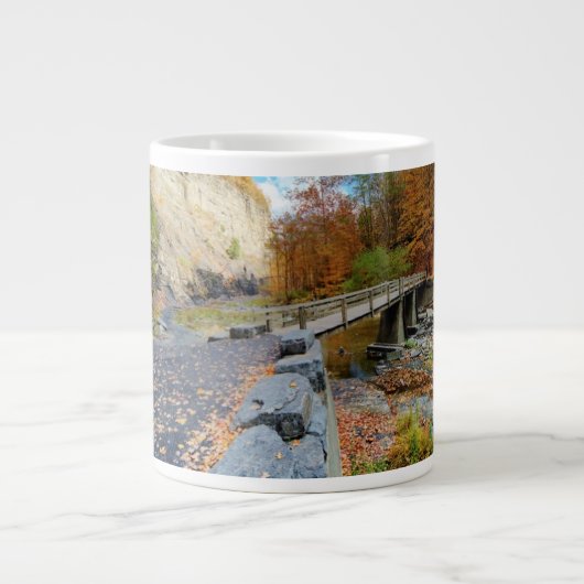 State Park Taughannock Herfsten Grote Koffiekop (Voorkant)