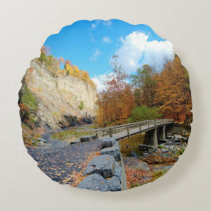 State Park Taughannock Herfsten Rond Kussen