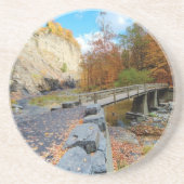 State Park Taughannock Herfsten Zandsteen Onderzetter (Voorkant)