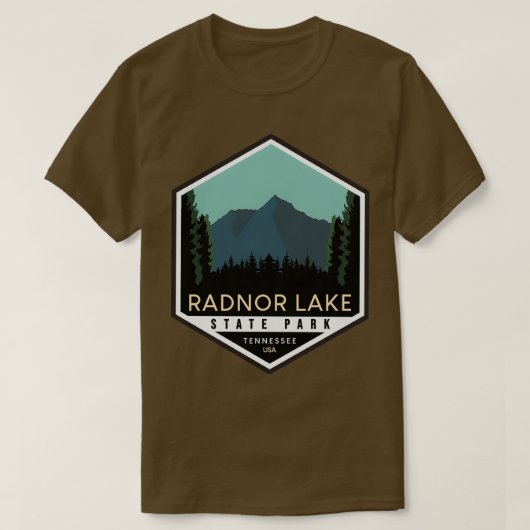 State Park Tennessee van het meer Retro Radnor T-shirt (Design voorkant)