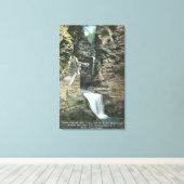 State Park Uitzicht of Curtain en Cavern Cascades Canvas Afdruk (Insitu (Houten vloer))