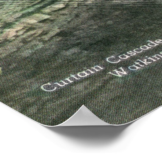 State Park Uitzicht of Curtain en Cavern Cascades Poster (Hoek)