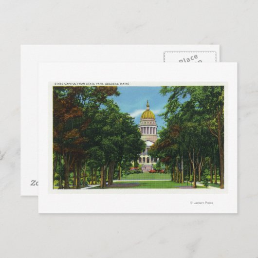 State Park Uitzicht of the State Capitol Building Briefkaart (Voorkant / Achterkant)