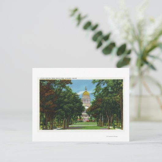 State Park Uitzicht of the State Capitol Building Briefkaart (Staand voorkant)