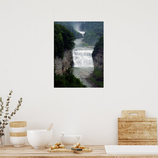 State Park Upper and Middle Waterfall Poster (Keuken)