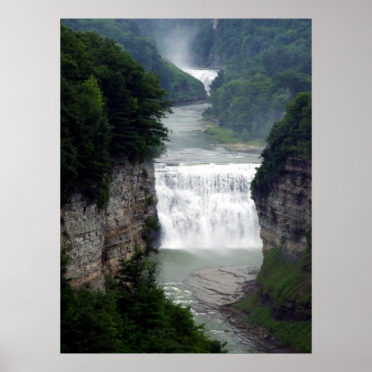 State Park Upper and Middle Waterfall Poster (Voorkant)
