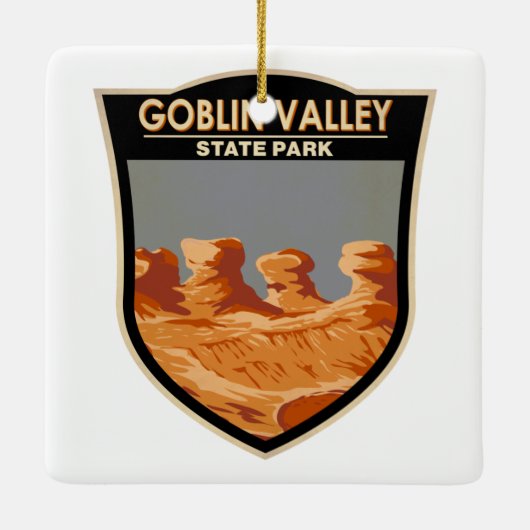 State Park Utah  Keramisch Ornament (Achterkant)