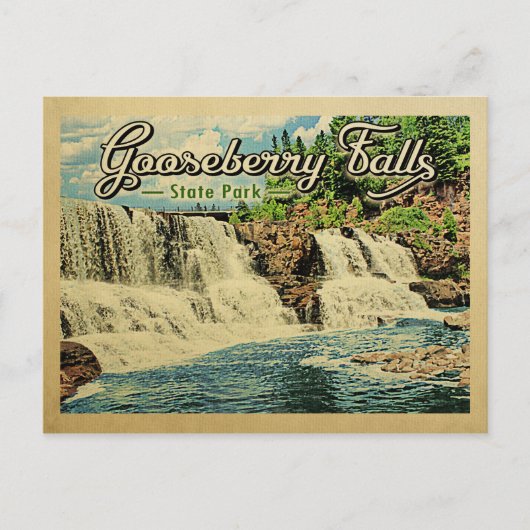 State Park Vintage Travel van Gooseberry Herfsten Briefkaart (Voorkant)