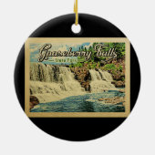 State Park Vintage Travel van Gooseberry Herfsten Keramisch Ornament (Achterkant)