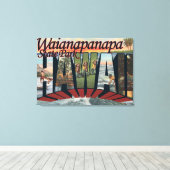 State Park Waianapanapa, Hawaii Canvas Afdruk (Insitu (Houten vloer))