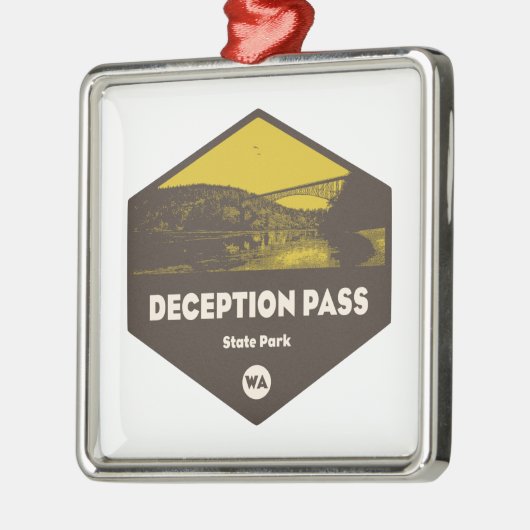 State Park Washington Metalen Ornament (Links)