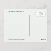 State Park Watervalt Genesee Briefkaart (Achterkant)