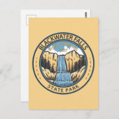 State Park West Virginia Badge Herfsten Blackwater Briefkaart (Voorkant / Achterkant)
