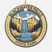 State Park West Virginia Badge Herfsten Blackwater Keramisch Ornament (Achterkant)