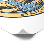 State Park West Virginia Badge Herfsten Blackwater Poster (Hoek)