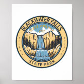 State Park West Virginia Badge Herfsten Blackwater Poster (Voorkant)