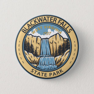 State Park West Virginia Badge Herfsten Blackwater Ronde Button 5,7 Cm