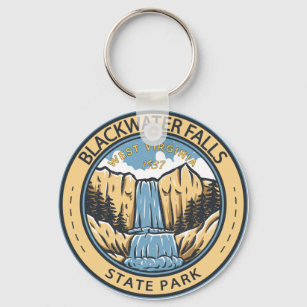 State Park West Virginia Badge Herfsten Blackwater Sleutelhanger