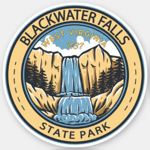 State Park West Virginia Badge Herfsten Blackwater Sticker