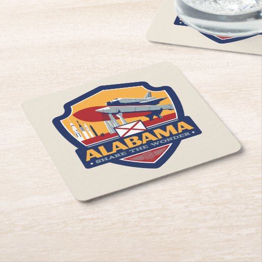 State Pride | Alabama Kartonnen Onderzetters (Schuin)