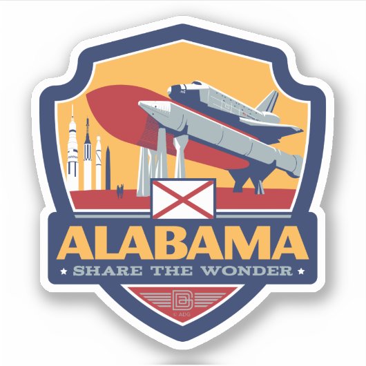 State Pride | Alabama Sticker (Voorkant)