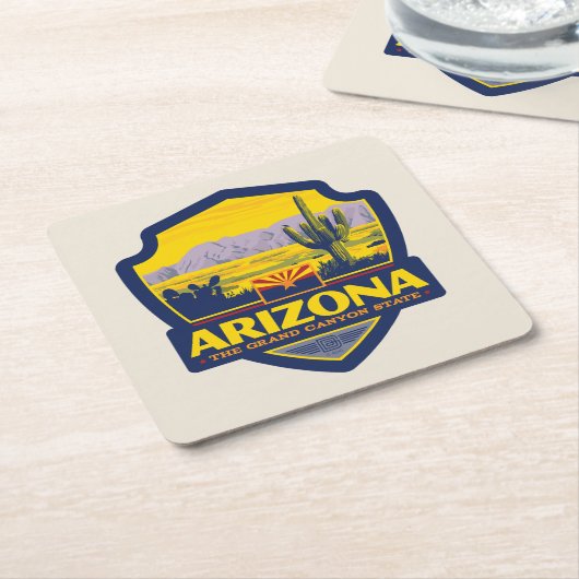 State Pride | Arizona 2 Kartonnen Onderzetters (Schuin)