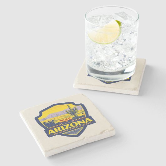 State Pride | Arizona 2 Stenen Onderzetter (Zijkant)