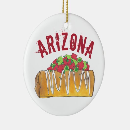 State Pride Arizona AZ Tex Mex Chimichanga Keramisch Ornament (Rechts)