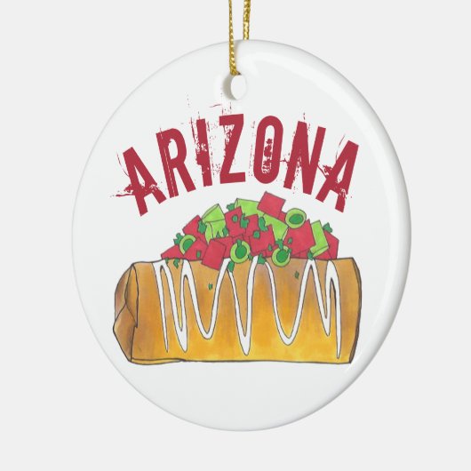 State Pride Arizona AZ Tex Mex Chimichanga Keramisch Ornament (Links)
