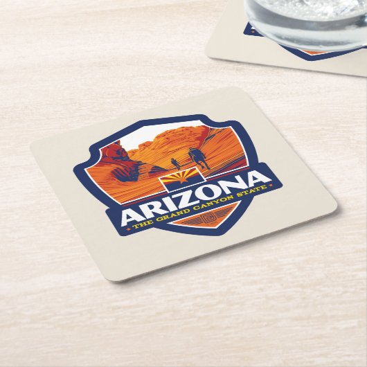 State Pride | Arizona Kartonnen Onderzetters (Schuin)