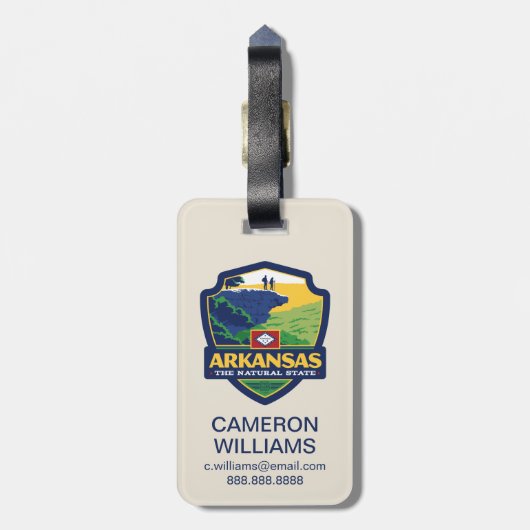 State Pride | Arkansas Bagagelabel (Achterkant verticaal)