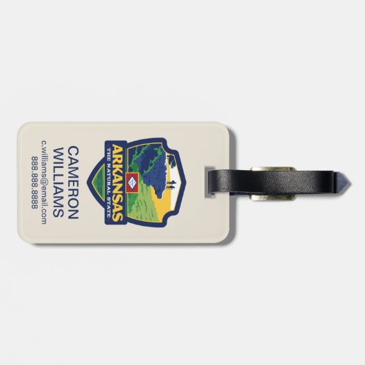 State Pride | Arkansas Bagagelabel (Achterkant horizontaal)
