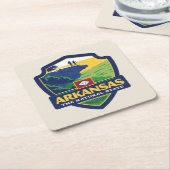 State Pride | Arkansas Kartonnen Onderzetters (Schuin)