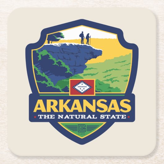 State Pride | Arkansas Kartonnen Onderzetters (Voorkant)